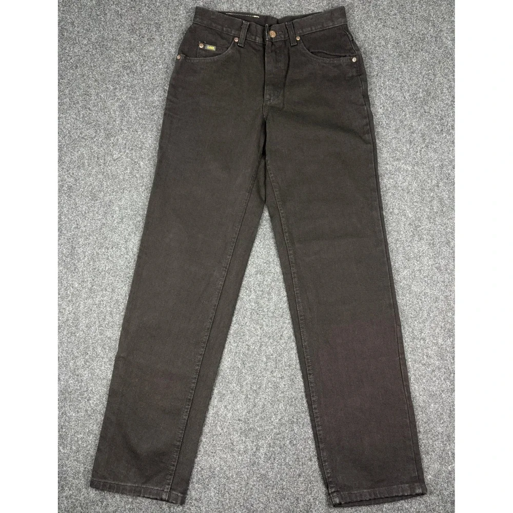 Lee Relaxed Fit Tapered Leg Jeans Mens 30x32 Black Denim 100% Cotton 205-5508
